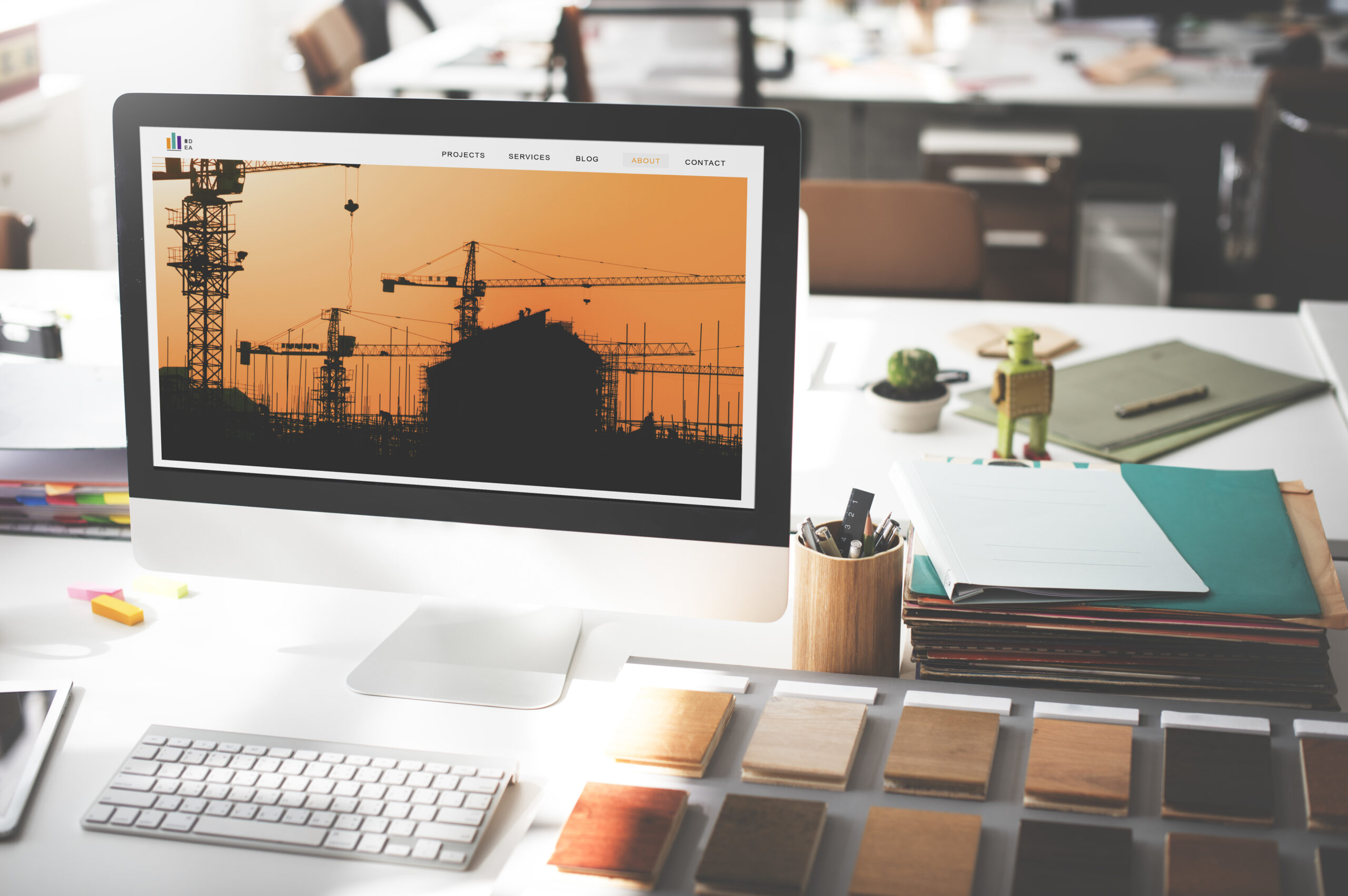under construction building architecture concept